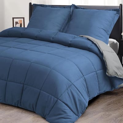 CLGP® Dekbed 240x220 - 2 Persoons 4 Seizoenen - Wasbaar - Extra Zacht - Blauw