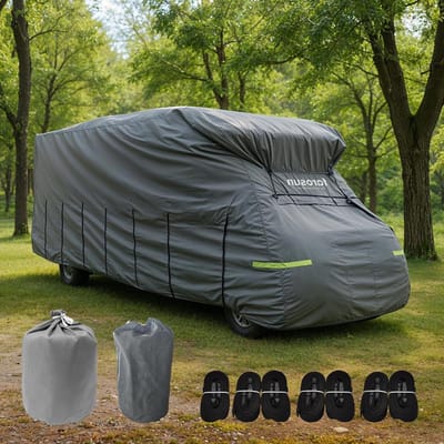 Caravanafdekking - Camperhoes Beschermhoes - Voertuig Beschermen - Vierlaagse Ademende Bescherming - 600 x 235 x 270 cm - Transparant