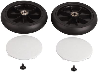 Dailygoods- Achterwiel Rubber - Achterwiel Kinderwagen - Vervangingswiel - 13 cm Diameter - 1 Paar - Inclusief Installatie-instructies - Kinderwagenwielen