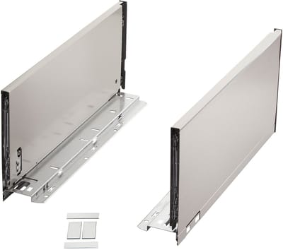 10 paar ladebakken Blum LEGRABOX pure 770C2702I roestvrij staal (nominale lengte 270 mm, systeemhoogte C 176,8 mm) Ladebakken met anti-vingerafdruk, incl. afdekkappen