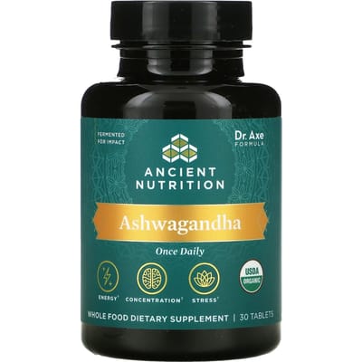Ancient Nutrition, Ashwagandha, 30 comprimés