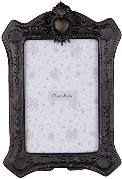 Clayre & Eef Fotolijst 10x15 cm Zwart Kunststof