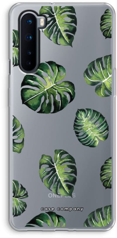 Case Company® - Hoesje geschikt voor OnePlus Nord hoesje - Tropische bladeren - Soft Cover Telefoonhoesje - Bescherming aan alle Kanten en Schermrand