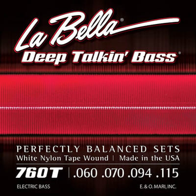 La Bella L-760T Bassnaren Set White Nylon Tape Wound Standard (060-115)
