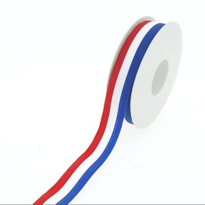 Geweven lint – Nederlandse vlag – Rood wit blauw – 25 mm – Rol van 25 meter – Medaillelint