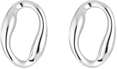 Bijoutheek Oorknoppen Oval Zilver