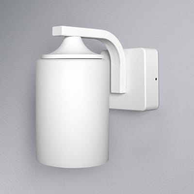 OSRAM ENDURA Classic wandlamp, wit, E27, IP43, aluminium behuizing, glazen diffuser, geschikt voor buiten, zonder lichtbron.