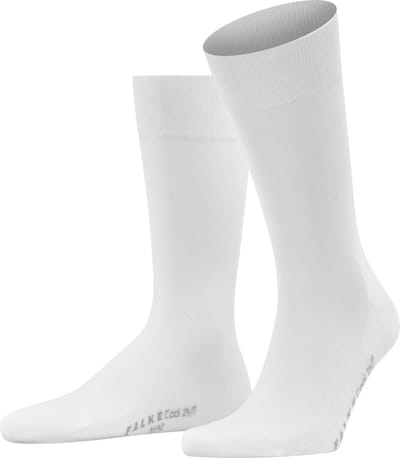 FALKE Cool 24/7 eenkleurig katoen sokken heren wit - maat 41-42