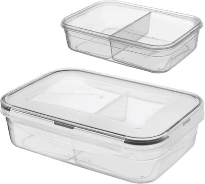 Voedselcontainer met Deksel en Pakking Split 1 l - Vershoudbakjes - Vershouddoos - Bakjes - Diepvriesbakjes - Vershouden