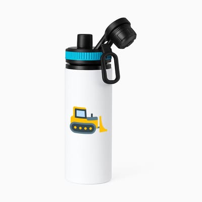 Hacebo® - Shovel waterfles met draaidop blauw - Auto - Bouwmeester - Werken in de bouw - bouwer - bouwvakarbeider - klusjesman - water fles - 850ML