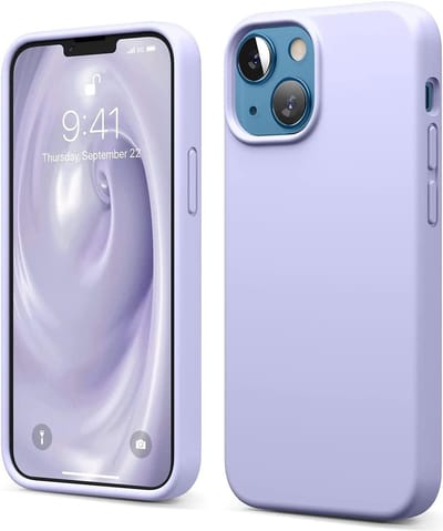 Hoesje Geschikt voor iPhone 13 Mini – Liquid siliconen backcover – Lila