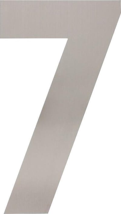 Intersteel Huisnummer 7 XL hoogte 30 cm rvs geborsteld