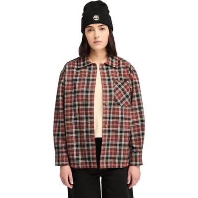 Timberland Plaid Flannel Overshirt Apple Butter Taglia: M | Magliette intime Outlet | Donna