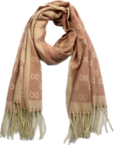 Wintersjaal met print en franje in 7 kleuren
