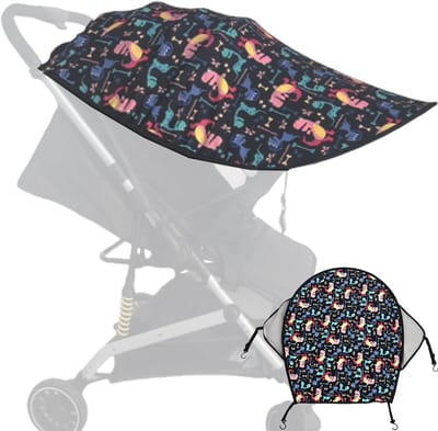 Zonnebescherming voor Baby's, Opvouwbare Kinderwagen Zonnekap, Ademend en UV-bestendig, 68x78cm, Wind- en Stofdicht, Ideaal voor Buitenactiviteiten