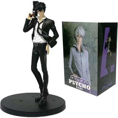 18cm Psycho Pass Makishima Shougo Kougami Shinya Anime PVC Figuur Cool Bureau Ornament Poppen Verzamelaar Model gray