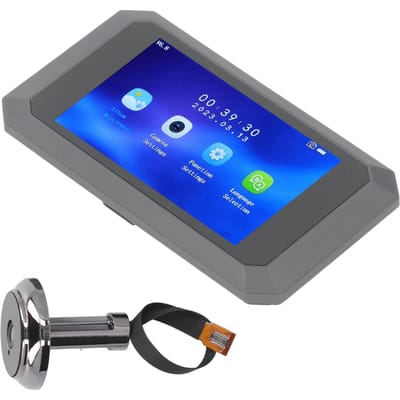 Oeil de bœuf Vidéo 1080P avec Écran Couleur de 3,97 Pouces Caméra Oeil de Bœuf Batterie 2200mAh