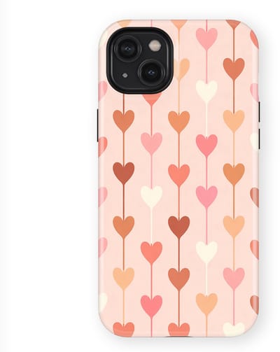 Tough Hoesje met Hartjes geschikt voor iPhone 14 Plus | Little Love Tough Case Geschikt voor Mag | Hartjes Print Backcover geschikt voor iPhone 14 Plus Falling Hearts