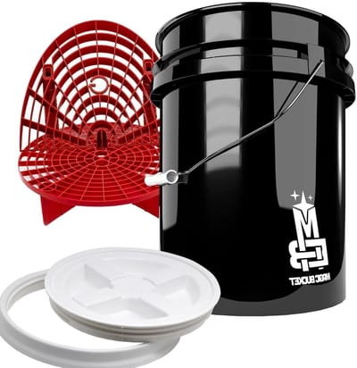 Wasemmer set - Reinigingskit - Krasvrij auto wassen - Vuil scheidende inzet - 20 liter - Rood