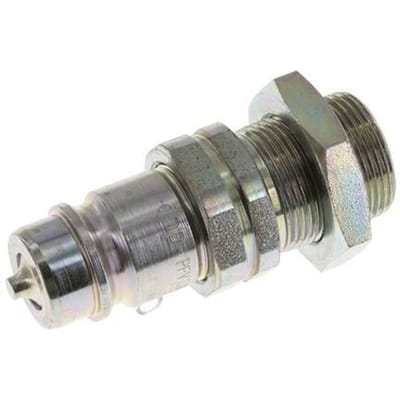 Stalen DN 12.5 Hydraulische Koppeling Insteeknippel 18 mm L Knelring Schotkoppeling ISO 7241-1 A/8434-1 D 20.5mm