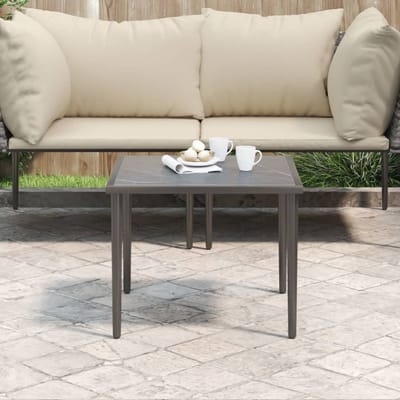 vidaXL - Tuintafel - 48x48x37 - cm - staal - grijs