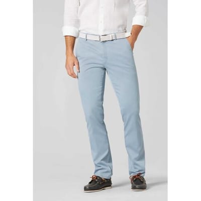 Meyer Broek Bonn Subtle Micro Structure Cotton Chino Licht Blauw / male