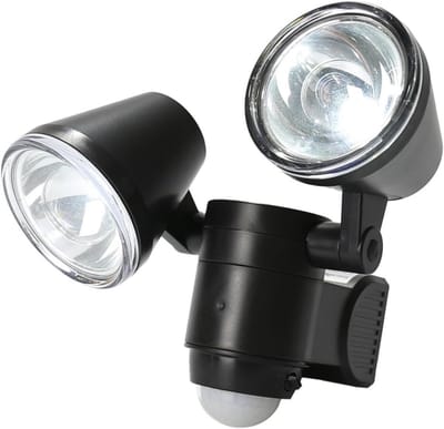 Draaibare LED Spot met Bewegingssensor - Batterijwerkt - Weerbestendige Buitenverlichting voor Tuin en Schuur