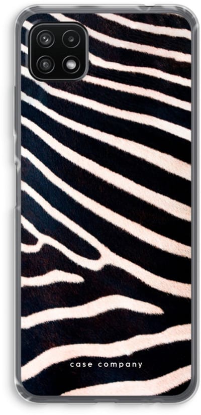 Case Company® - Hoesje geschikt voor Samsung Galaxy A22 5G hoesje - Zebra - Soft Cover Telefoonhoesje - Bescherming aan alle Kanten en Schermrand