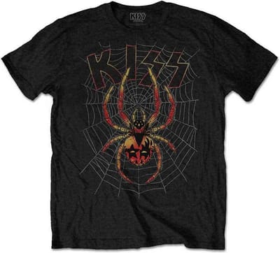 Kiss - Spider Heren T-shirt - XL - Zwart