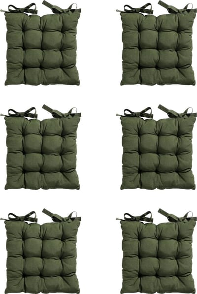 Madison - Zitkussen - Universeel - 6 stk. - 46x46 cm - Groen - Tuin