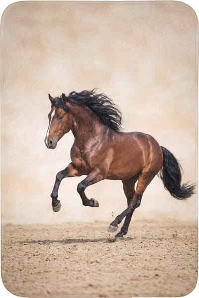 WC mat 60x90 cm - Antislip - Paard - Galop - Energie - Toiletmat - Vloermat - Douchemat - Toilet tapijt - Toiletmatten
