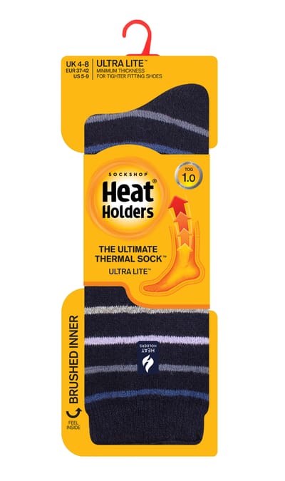 Heat Holders Dames Ultra Lite thermo geklede sokken - Marine (Riga)