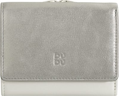 DuDu Corsica Portemonnee RFID-bescherming Leder 11 cm - Dames - Horizontaal - silber