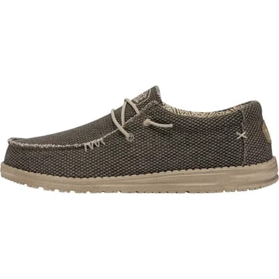 HEYDUDE Wally Braided Instappers groen Canvas - Maat 40
