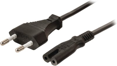 Valueline Stroomkabel met C7 / 8-vormige plug - zwart - 0,50 meter