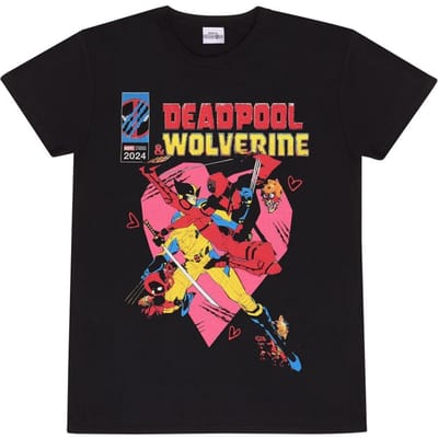 Deadpool - Disney T-shirt - 3 - Deadpool & Wolverine - True Love - M tot XXL - voor Mannen - zwart