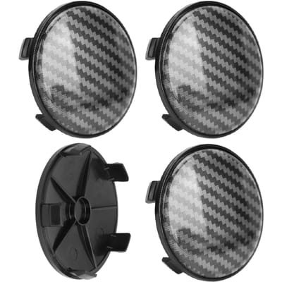 4 Stuks 68mm Wielnaafdoppen Carbon Fiber Stijl Band Velg Naafdop Cover Universele Pasvorm voor Voertuig gray