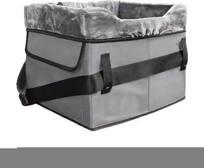 Autostoel Hond - Hondenmand Auto - Veilig Reizen - Opvouwbaar Ontwerp - Tot 11 Kg - Grijs