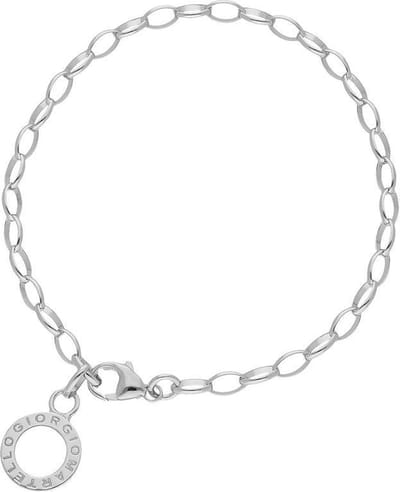 Armband | bedel | charm | zilver | 19,5 cm } Giorgio Martello armband