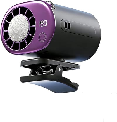 Ventilator met klem-Tafelventilator-tafelventilator draadloos-199 windkracht - 360° draaibaar - 2000 mAh batterij - geschikt voor kinderwagen, fiets, paraplu, bureau, buitenreisventilator - Grijs