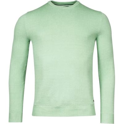 Baileys Trui Crew Neck Body And Sleeves Two-Tone Structure Jacquard Pastel Groen / male