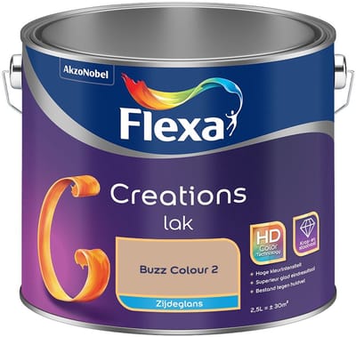 Flexa - Creations Lak Zijdeglans - Buzz Colour 2 - Mengverf - 2,5 L