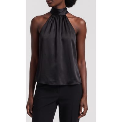 GUESS Elisa Halter Neck To Jet Black A996 Taglia: 36 | Magliette intime Outlet | Donna | Nero