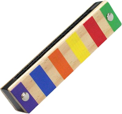 Kindermondharmonica - Houten blaasinstrument - Muziek Leren - Dubbele rij 16 gaten - 135 cm - Meerkleurig
