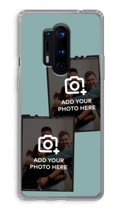 Gepersonaliseerd - Case Company® - Hoesje geschikt voor OnePlus 8 Pro hoesje - Polaroid Zwart - Soft Cover Telefoonhoesje - Bescherming aan alle Kanten en Schermrand
