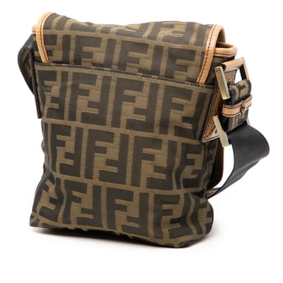 Tweedehands Mini Ff Zucca Canvas Schoudertas