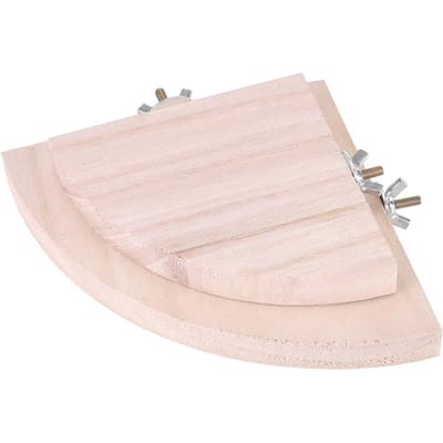 2 Pièces Perchoirs en Bois en Forme d'Éventail pour Cage à Oiseaux Support Plateforme Jouet pour Hamster Perroquet Animal de Compagnie Chaud white