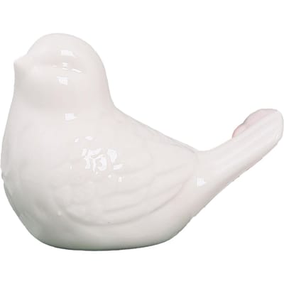 Ornement d'oiseau mignon Céramique Ornement d'oiseau simple et moderne pour salon Décoration intérieure Blanc blanc