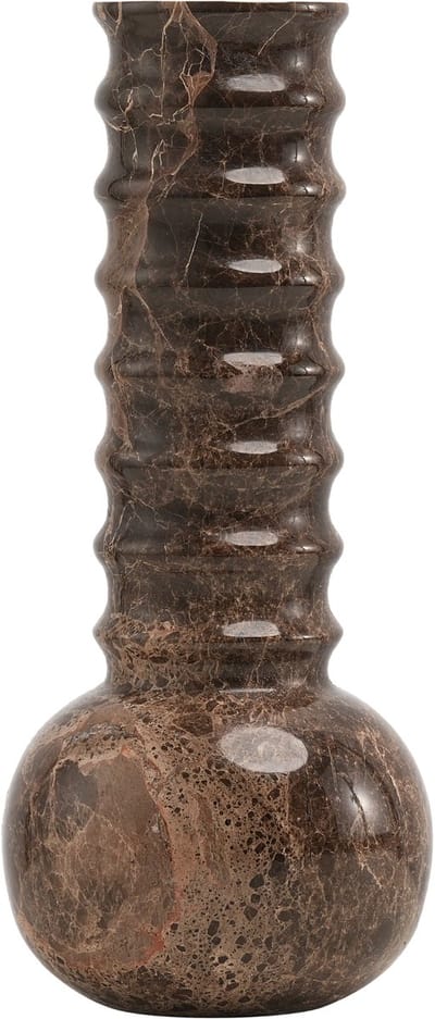 Marmeren Vaas Ribbel Bruin
