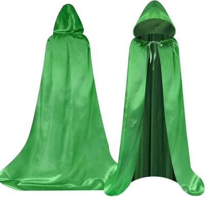 Zwarte Cape met Kap voor Halloween Volwassenen - Lange Gewaad voor Heksen Cosplay Accessoires, Mysterieus Tovenaarskostuum en Feestkleding voor Maskerades